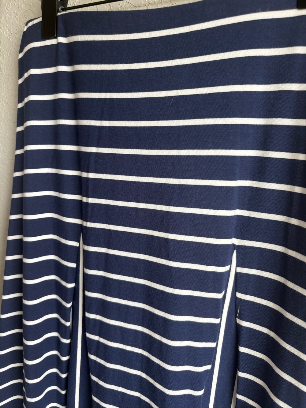 Lauren Ralph Lauren Navy White Striped Maxi Skirt Women’s Medium Pull On Nautica - Picture 3 of 5